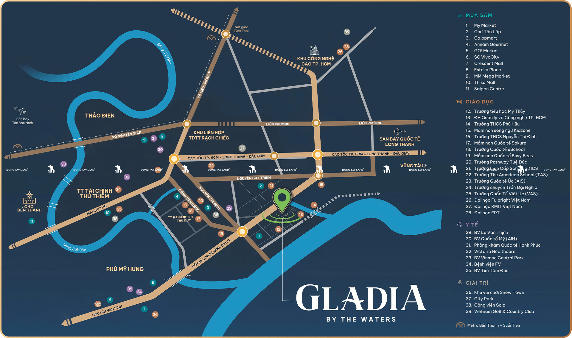 Vị trí đắc địa của Gladia Khang Điền – Kết nối toàn diện khu Đông Sài Gòn