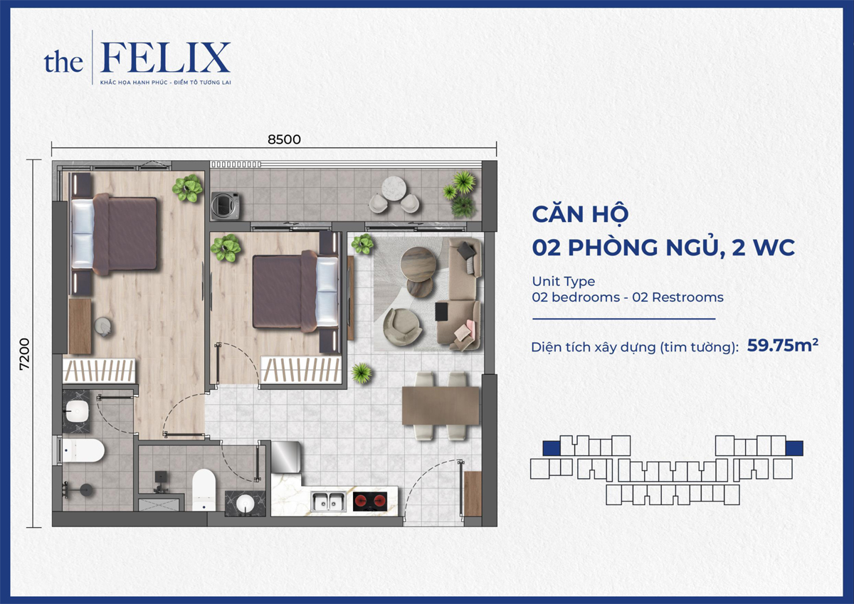 Mặt bằng dự án The Felix