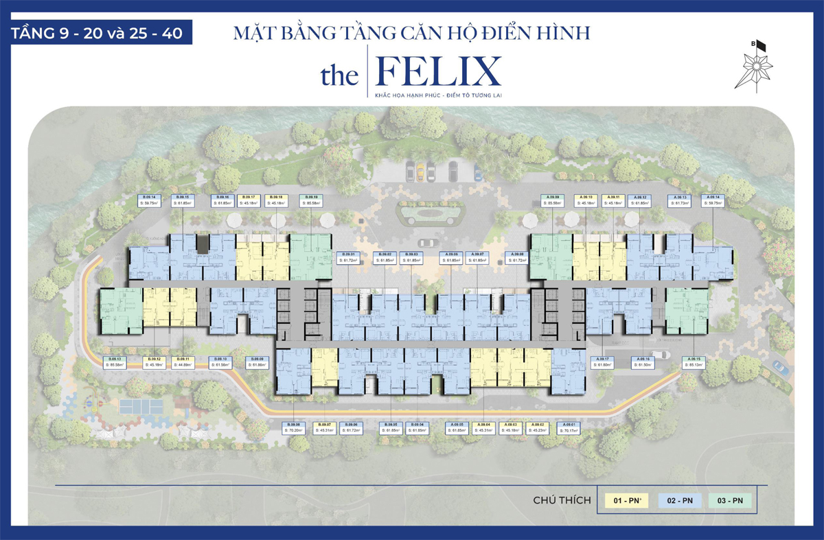 Mặt bằng dự án The Felix