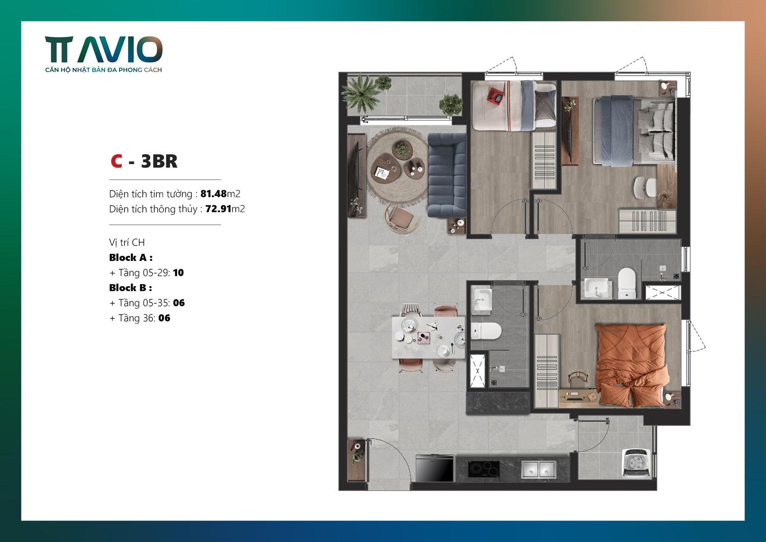 MẶT BẰNG DỰ ÁN TT AVIO DĨ AN