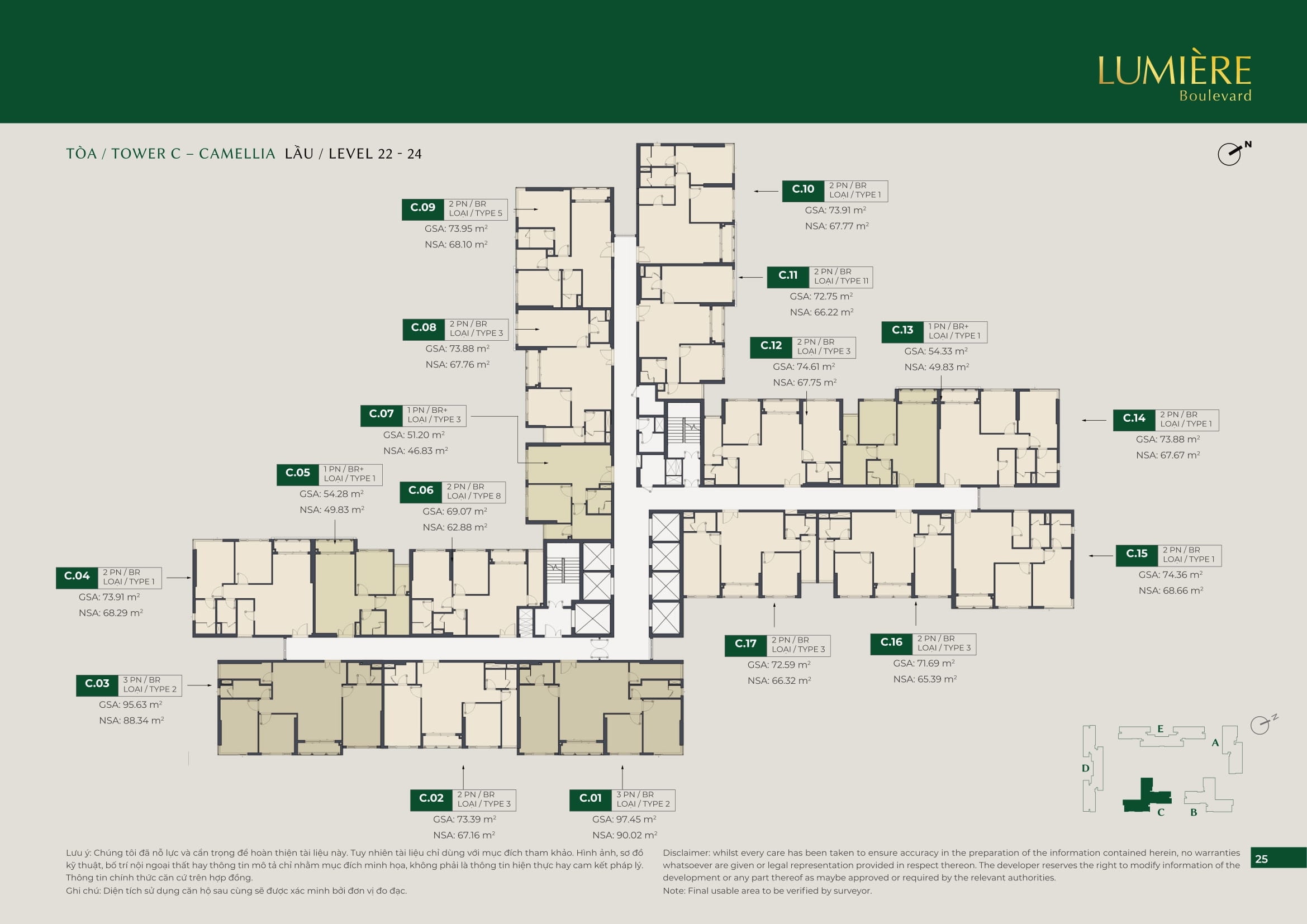 MẶT BẰNG TẦNG ĐIỂN HÌNH Lumiere Boulevard