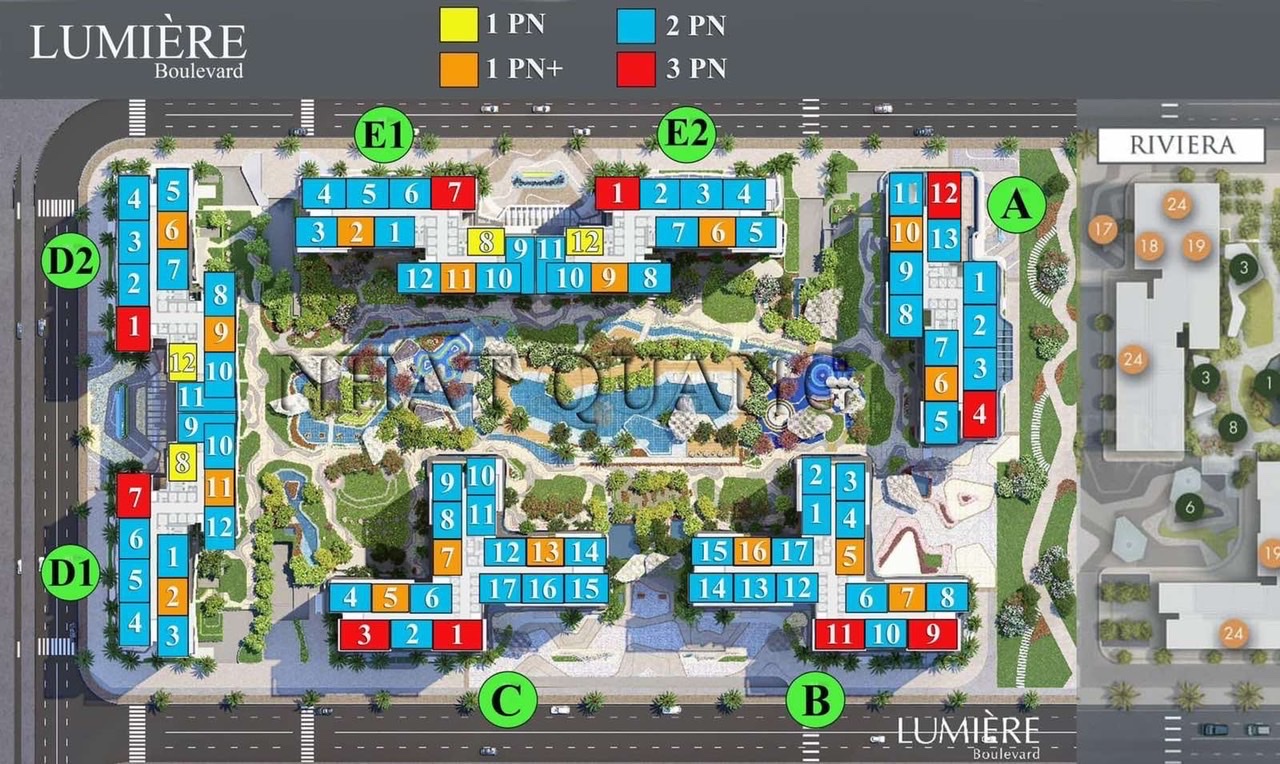 Mặt bằng Tổng Thể LUMIÈRE Boulevard
