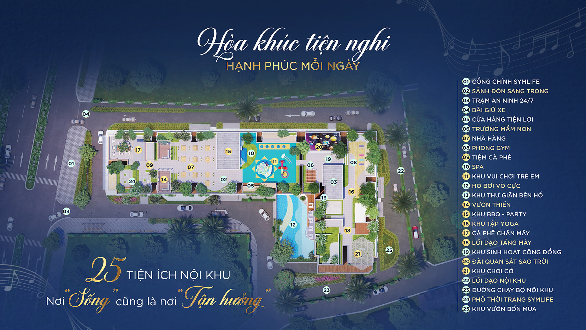 TIỆN ÍCH NGHỈ DƯỠNG TIÊU CHUẨN RESORT SYMLIFE