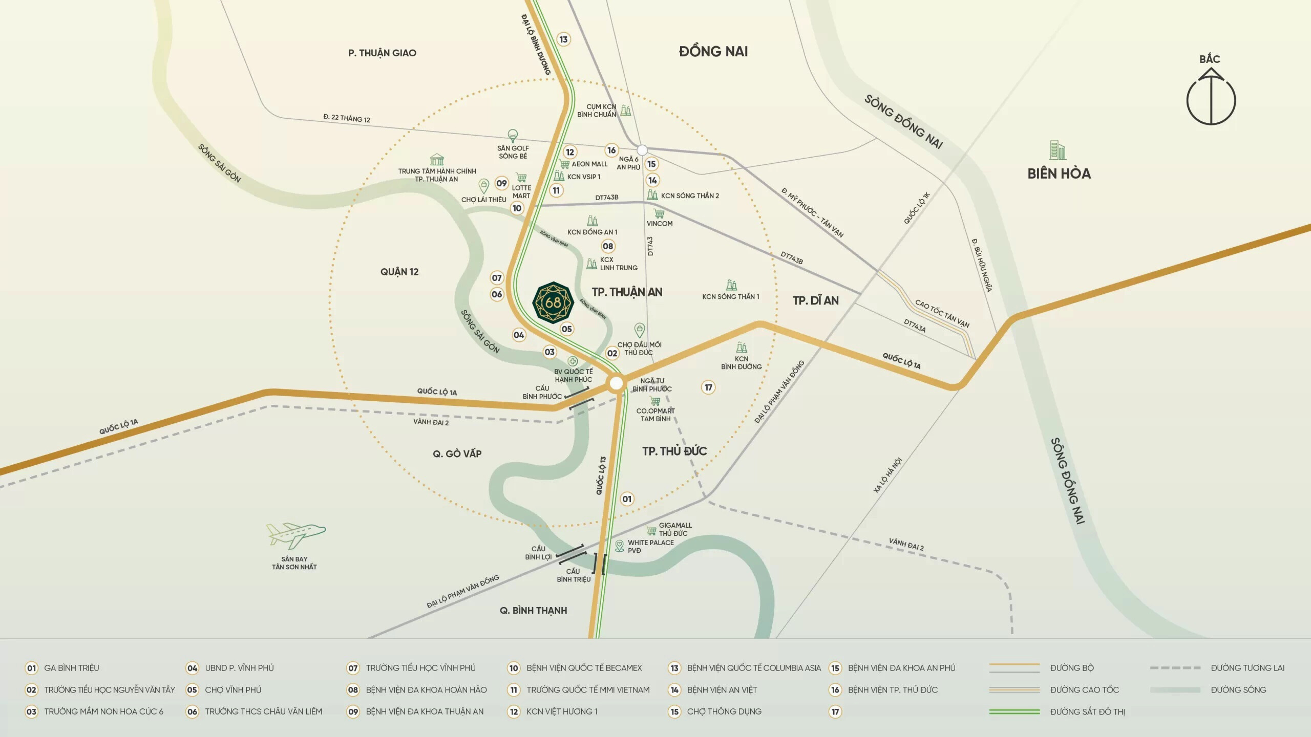 vị trí căn hộ EMERALD 68