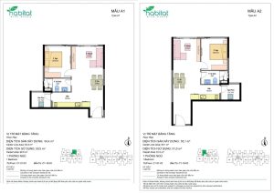 MẶT BẰNG VÀ THIẾT KẾ CĂN HỘ THE HABITAT