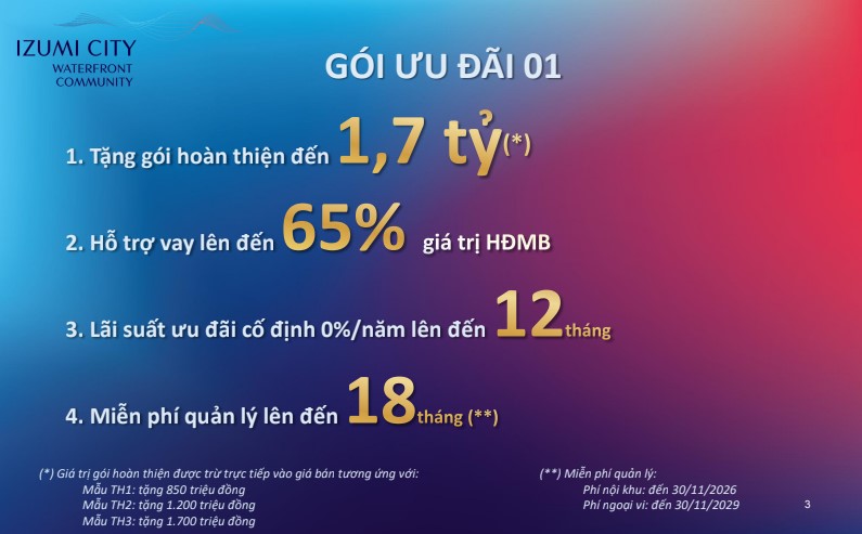 GIÁ BÁN NHÀ PHỐ IZUMI CITY ĐỒNG NAI GIAI ĐOẠN 1 NĂM 2025
