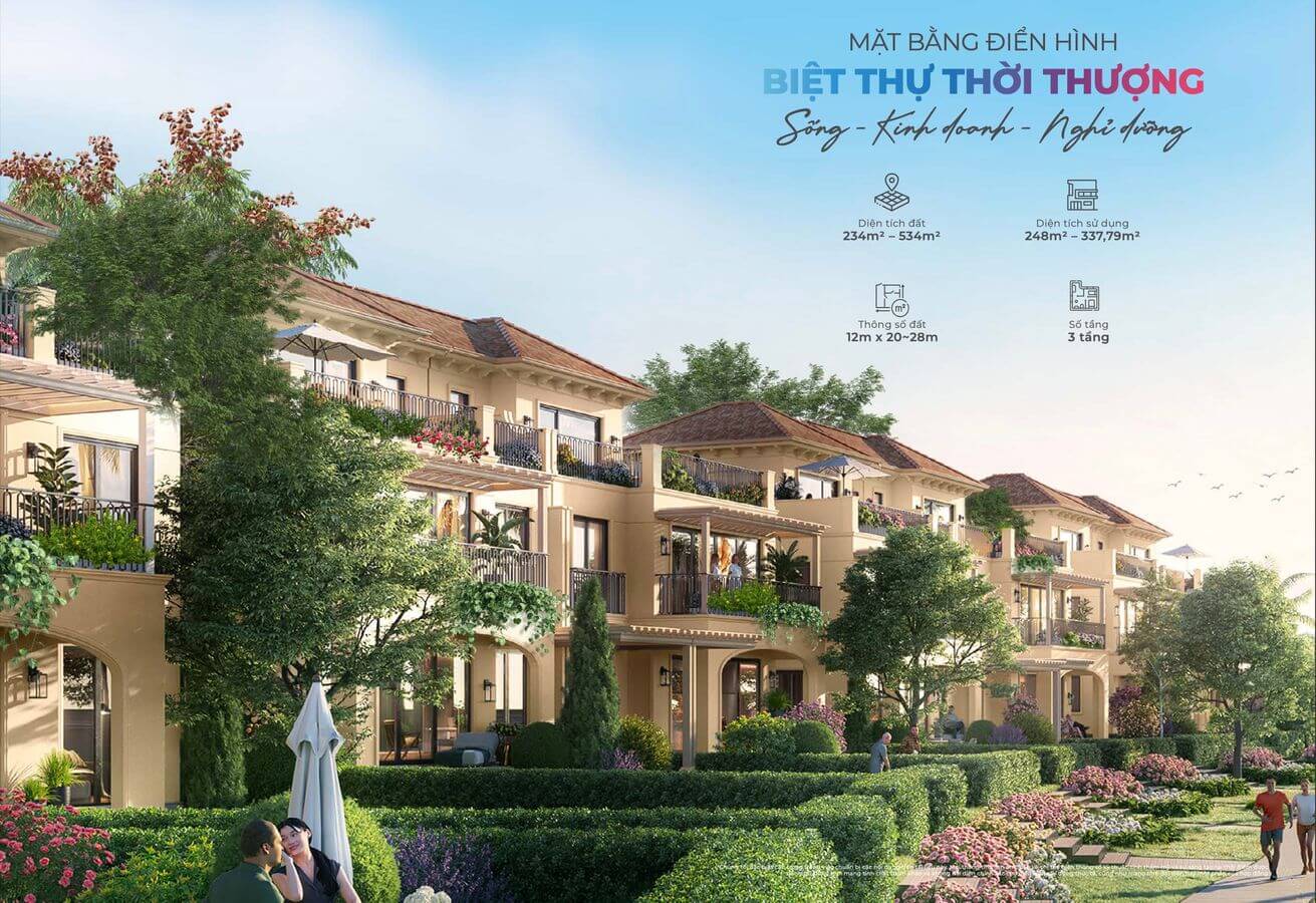 mặt bằng biệt thự