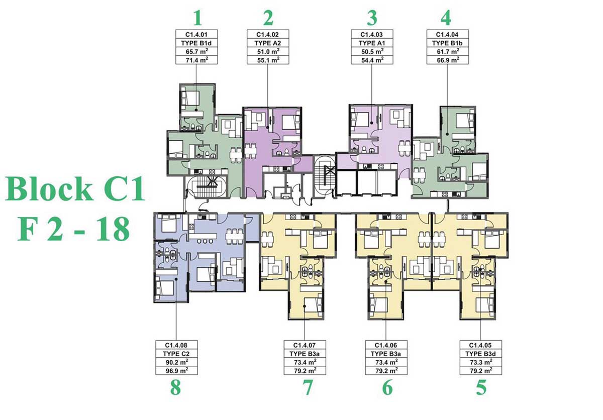 Mặt bằng & thiết kế căn hộ The Habitat Bình Dương