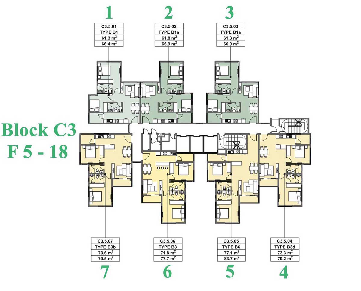 Mặt bằng & thiết kế căn hộ The Habitat Bình Dương