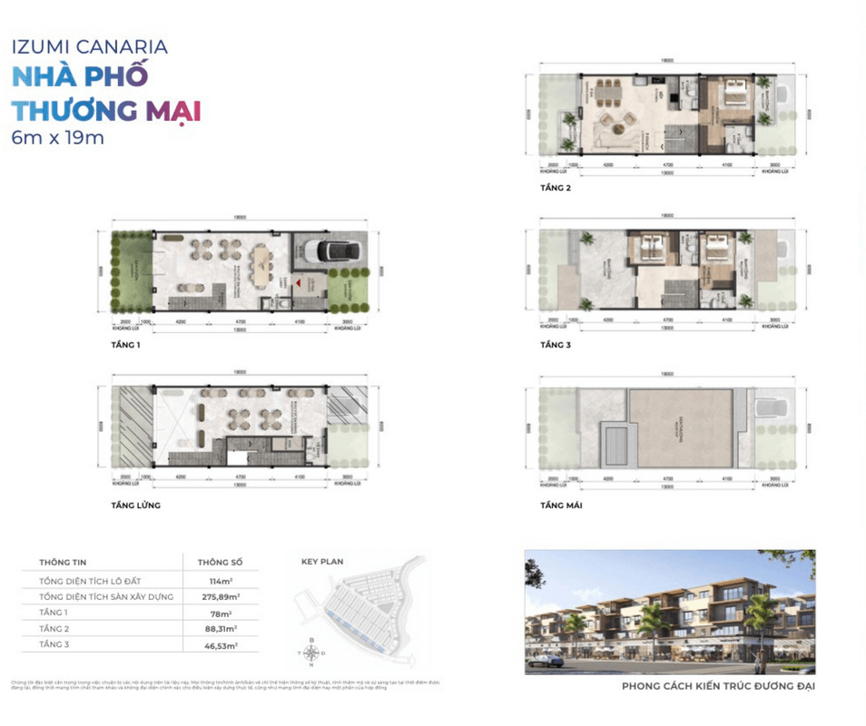 mặt bằng nhà phố thương mại