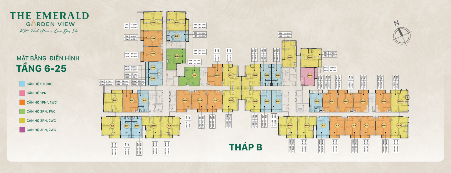 Mặt bằng The Emerald Garden View