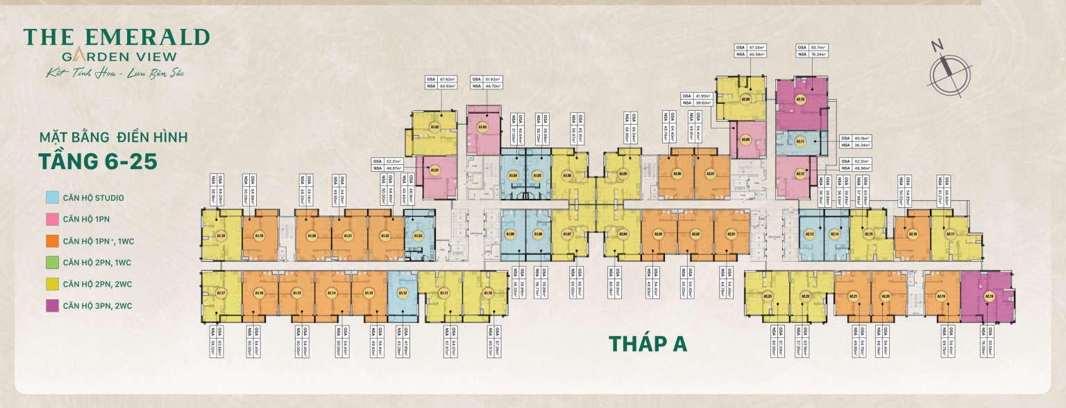 Mặt bằng The Emerald Garden View