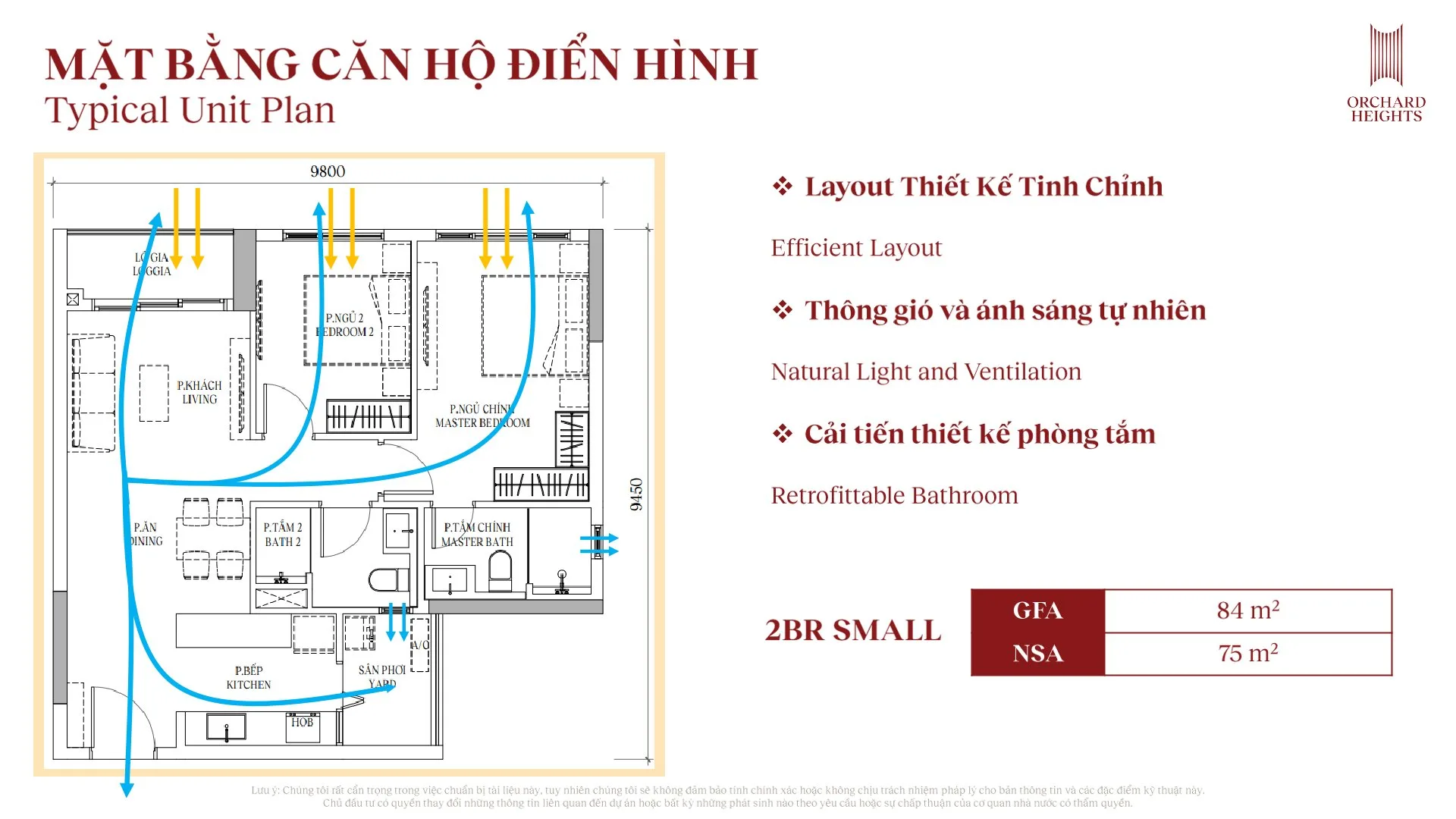 Căn hộ 2 phòng ngủ