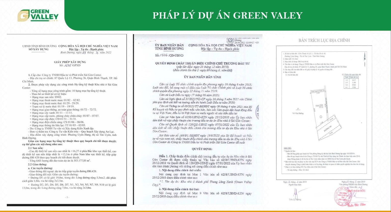 PHÁP LÝ DỰ ÁN GREEN VALLEY CITY (***)