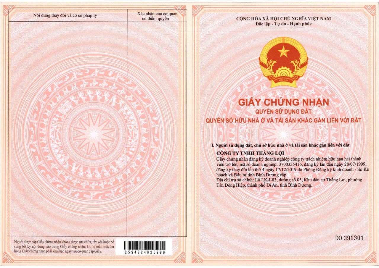 PHÁP LÝ DỰ ÁN GOLDEN TOWN DĨ AN (***)