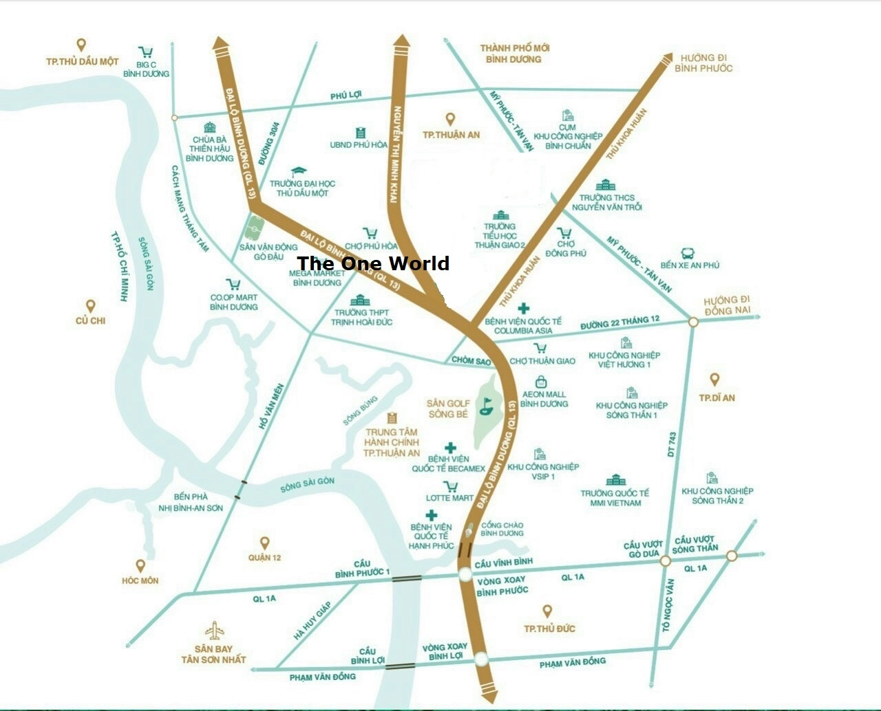 Vị trí dự án One Era Kinera Thuận Giao, TP. Thuận An, Bình Dương