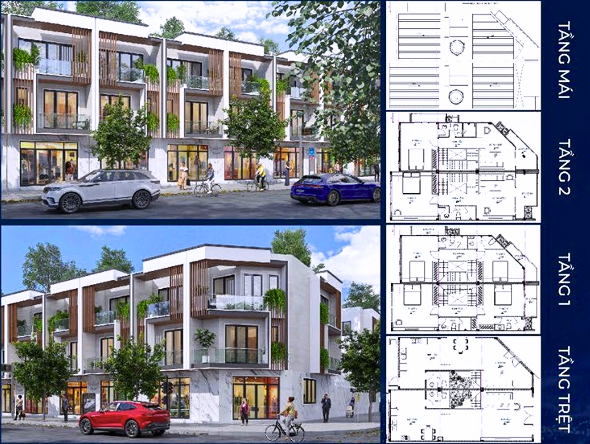 Thiết kế nhà phố 5×13,9m giữa