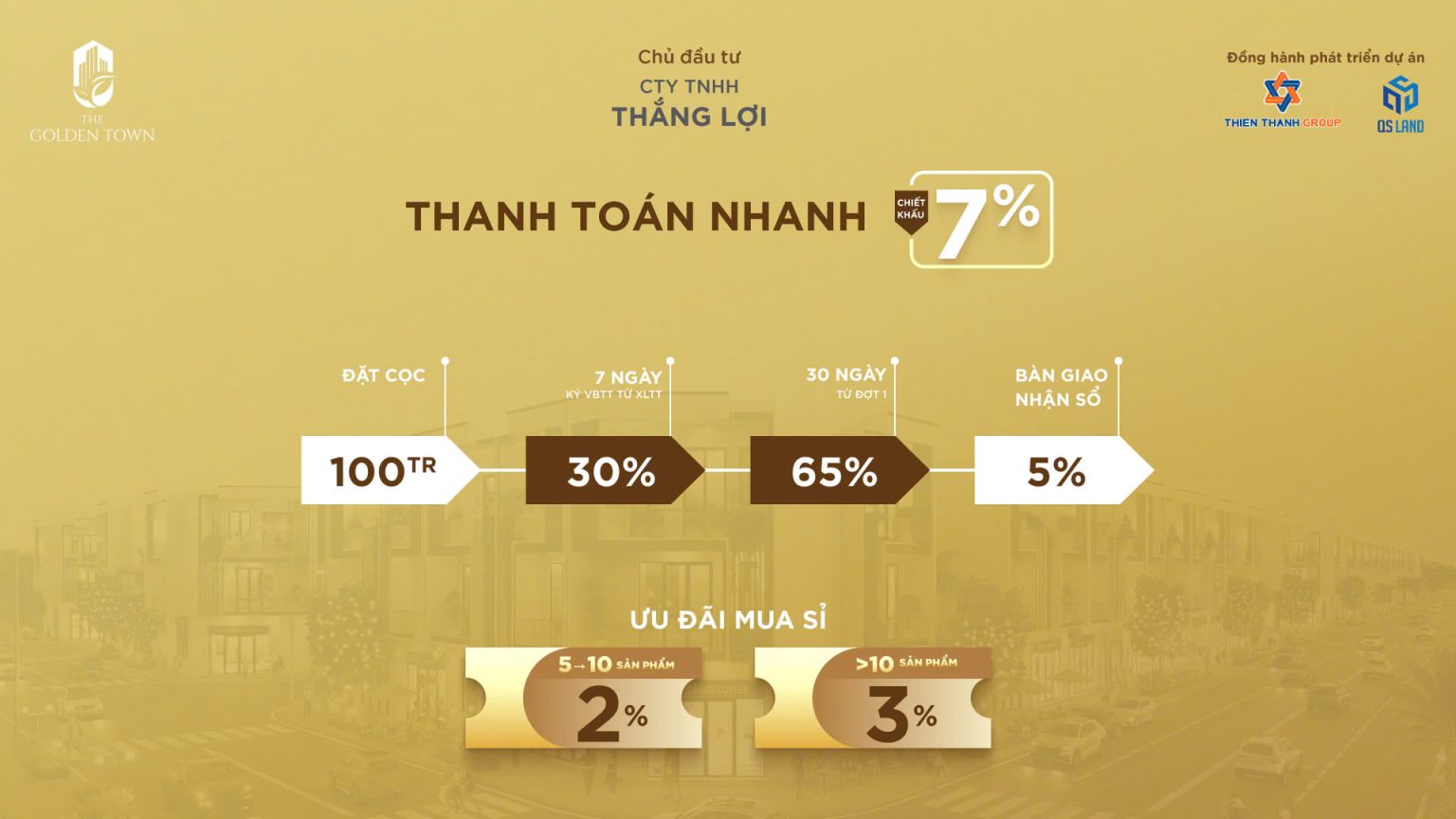 PHƯƠNG THỨC THANH TOÁN GOLDEN TOWN DĨ AN