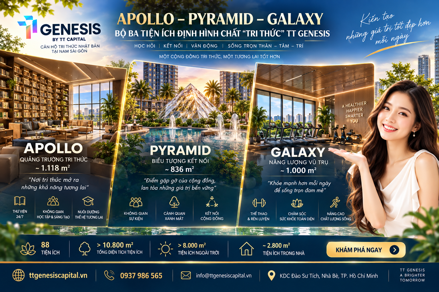 Apollo - Pyramid - Galaxy: Bộ Ba Định Hình Chất “Tri Thức” TT Genesis