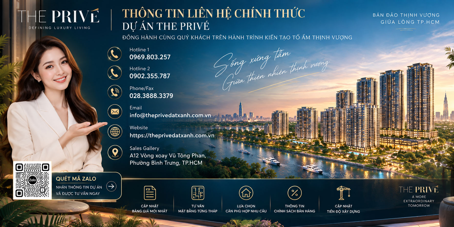 Đăng ký nhận mặt bằng tiện ích thể thao The Privé